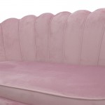 Καναπές 2θέσιος Daimon pakoworld βελούδο ροζ 134x70x77εκ c416014