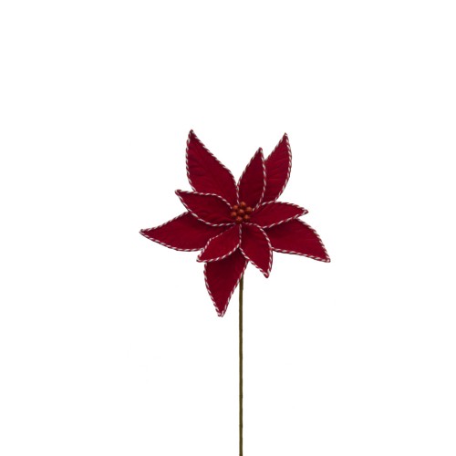 XMAS AMARYLLIS ΛΟΥΛΟΥΔΙ POLYESTER ΚΟΚΚΙΝΟ ΛΕΥΚΟ D40cm c416081