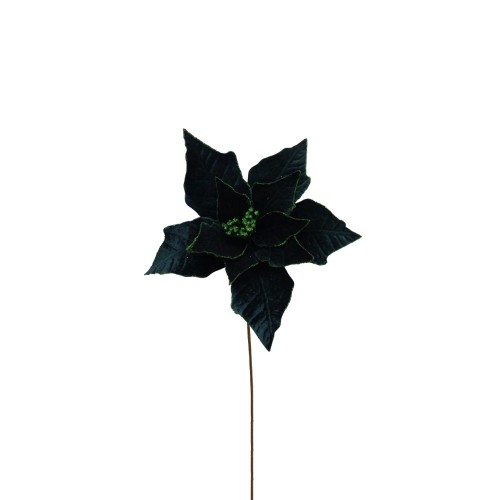 XMAS POINSETTIAS ΛΟΥΛΟΥΔΙ POLYESTER ΠΡΑΣΙΝΟ D34xH55cm c416103