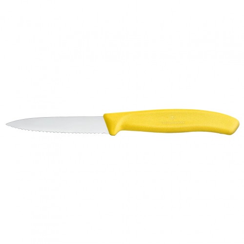 Μαχαίρι κουζίνας 8cm μυτερό οδοντωτό κίτρινη λαβή Swiss Classic VICTORINOX c416207