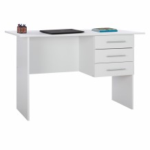 ΓΡΑΦΕΙΟ ΜΕΛΑΜΙΝΗΣ ENSLEY HM2029 05 ΜΕ 3 ΣΥΡΤΑΡΙΑ ΛΕΥΚΟ 120X60X76 εκ c416591