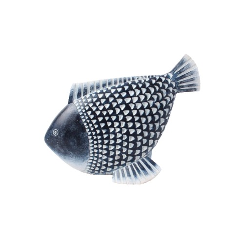 CHROMIS 1 DECO ΨΑΡΙ POLYRESIN ΜΠΛΕ ΛΕΥΚΟ 22 5x7 5xH18cm c417040