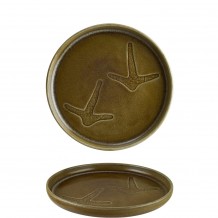 Πιάτο ρηχό ανακυκλωμένης πορσελάνης 25cm Terra Prints Bonna Σετ 6 c417317