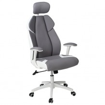 BF8300 πολυθρόνα διευθυντή γκρι με Microfiber και λευκό Pu c41750