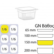 Δοχείο Τροφίμων PP Διάφανο χωρίς καπάκι GN1 6 162 x 176mm ύψος 150mm c417757 Δοχείο Τροφίμων PP Διάφανο χωρίς καπάκι GN1 6 162 x 176mm ύψος 150mm c417757
