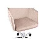 Καρέκλα γραφείου εργασίας Xever pakoworld βελούδο ροζ c418042