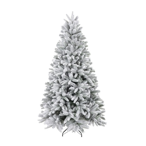 XMAS JEDLE ΔΕΝΤΡΟ ΧΙΟΝΙΣΜΕΝΟ PVC ΠΡΑΣΙΝΟ ΛΕΥΚΟ D120xH210cm c418093