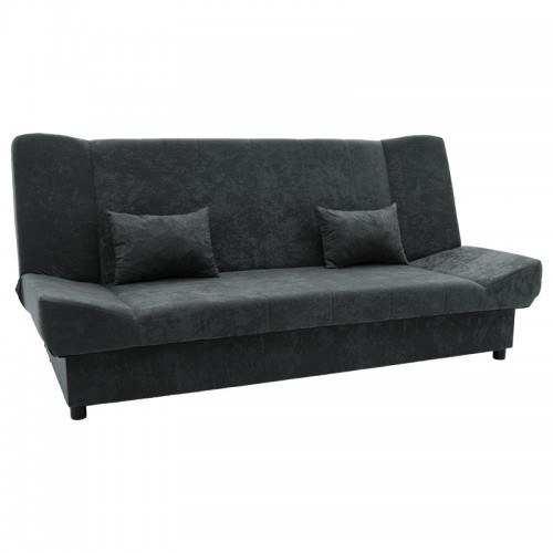Kαναπές κρεβάτι Tiko pakoworld 3θέσιος με αποθηκευτικό χώρο ύφασμα ανθρακί c418485