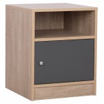 ΚΟΜΟΔΙΝΟ ΜΕΛΑΜΙΝΗΣ MALORY HM2205 04 SONAMA ΓΚΡΙ 40x40x50 c418515