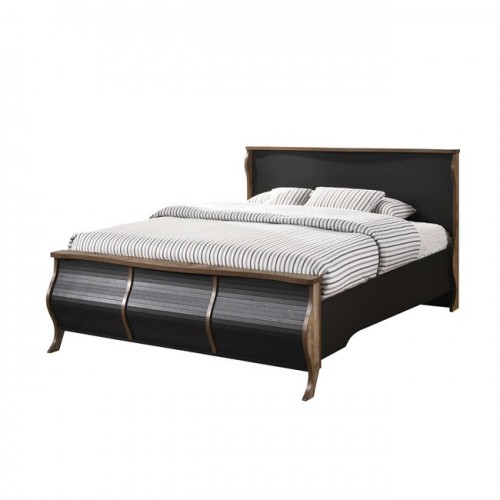 SCARLET κρεβάτι 160x200 Antique Oak Ebony Oak Ραμποτέ c41880