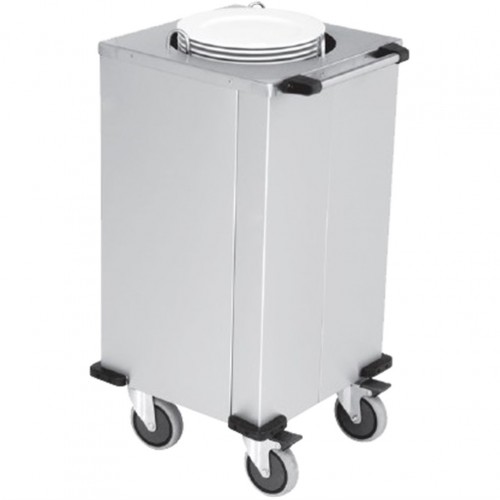 Καρότσι αποθήκευσης ματαφοράς 50 πιάτων 24 32cm INOX Θερμαινόμενο 50x48xΥ94cm KARAMCO c419651