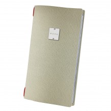 Menu PVC ECO JUTE λευκό πάγου με 2 διαφάνειες για 8 σελίδες 4RE 15 3x29 7cm DAG Italy c419911