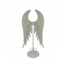 ARTEMIS DECO ΦΤΕΡΟ ΜΕΤΑΛΛΟ ΛΕΥΚΟ 22 23x12 38xH40 01cm c420515