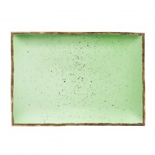 Πιατέλα ορθογώνια πορσελάνης 36x24cm Πράσινο ανοιχτό σειρά 360 LUKANDA Σετ 4 c420640