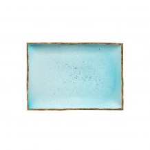 Πιατέλα ορθογώνια πορσελάνης 27x16cm Θαλασσί σειρά 360 LUKANDA Σετ 6 c420642