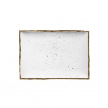 Πιατέλα ορθογώνια πορσελάνης 27x16cm Λευκό σειρά 360 LUKANDA Σετ 6 c420645