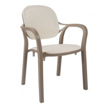 Luna Πολυθρόνα PP Cappucino μπεζ Στοιβαζόμενη 58x58x84 cm c421028