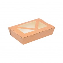 Χάρτινο κουτί Kraft με παράθυρο για Sushi 19x12x4 5cm μιας χρήσης ROIS Bros Σετ 250 c421222 Χάρτινο κουτί Kraft με παράθυρο για Sushi 19x12x4 5cm μιας χρήσης ROIS Bros Σετ 250 c421222