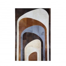 FUTURO ΧΑΛΙ ΔΕΡΜΑ ΜΑΛΛΙΝΟ ΜΑΥΡΟ ΛΕΥΚΟ ΚΑΦΕ ΜΠΕΖ ΓΚΡΙ 160x240cm c421285