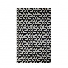 BLACK WHITE ΧΑΛΙ ΔΕΡΜΑ ΜΑΛΛΙΝΟ ΜΑΥΡΟ ΛΕΥΚΟ 170x240cm c421296