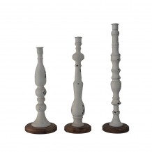 LA POUPEE ΚΗΡΟΠΗΓΙΟ SET 3ΤΜΧ ΜΕΤΑΛΛΟ ΞΥΛΟ ΛΕΥΚΟ ΦΥΣΙΚΟ D11 11 11xH45 39 35cm c421779