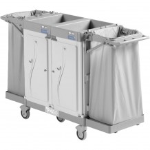 Καρότσι καμαριέρας πλαστικό χωρίς σάκους με 2 πόρτες TTS Cleaning c421883