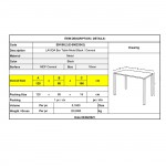 LAVIDA Τραπέζι BAR Μέταλλο Βαφή Μαύρο Επιφάνεια Απόχρωση Cement c421998