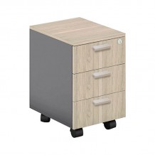 PROGRESS Συρταριέρα Τροχήλατη Γραφείου 3 Συρτάρια Απόχρωση Elm Grey c422137