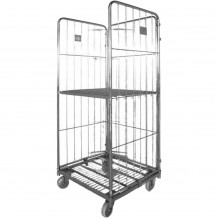 Τρόλεϊ λινών με 1 ράφι 72x80x160cm γαλβανιζέ Ιταλικής κατασκευής c422371