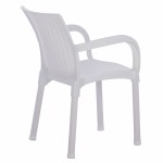 ΠΟΛΥΘΡΟΝΑ ΠΟΛΥΠΡΟΠΥΛΕΝΙΟΥ RATTAN ΠΟΔΙ ALU HM5591 01 ΧΡΩΜΑ ΛΕΥΚΟ 60x60x82 cm c422380
