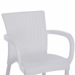 ΠΟΛΥΘΡΟΝΑ ΠΟΛΥΠΡΟΠΥΛΕΝΙΟΥ RATTAN ΠΟΔΙ ALU HM5591 01 ΧΡΩΜΑ ΛΕΥΚΟ 60x60x82 cm c422380