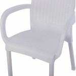 ΠΟΛΥΘΡΟΝΑ ΠΟΛΥΠΡΟΠΥΛΕΝΙΟΥ RATTAN ΠΟΔΙ ALU HM5591 01 ΧΡΩΜΑ ΛΕΥΚΟ 60x60x82 cm c422380