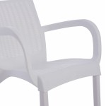 ΠΟΛΥΘΡΟΝΑ ΠΟΛΥΠΡΟΠΥΛΕΝΙΟΥ RATTAN ΠΟΔΙ ALU HM5591 01 ΧΡΩΜΑ ΛΕΥΚΟ 60x60x82 cm c422380