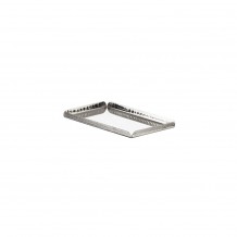 Δίσκος παρουσίασης INOX σφυρήλατος 20x11x1 3cm Leone c422467