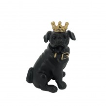 BURNIE 1 DECO POLYRESIN ΜΑΥΡΟ ΧΡΥΣΟ 13x9xH16 5cm c422490