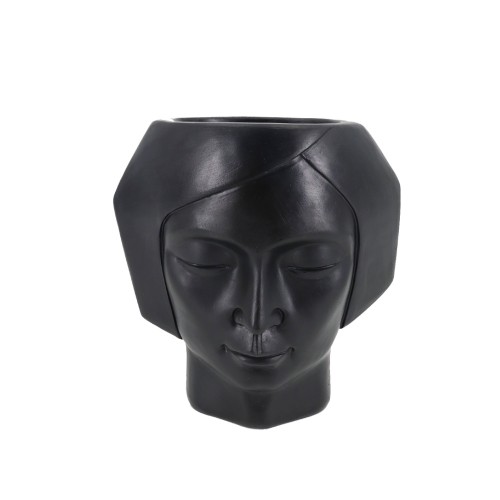 VISO 1 ΚΑΣΠΩ POLYRESIN ΜΑΥΡΟ 17x9xH18cm c422492