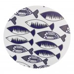 FISHY COFFEE TABLE ΠΟΛΥΧΡΩΜΟ ΜΕ PATTERN ΛΕΥΚΟ D75xH37 5cm c422811