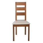 MILLER Καρέκλα Οξυά Honey Oak PVC Εκρού SET 2τμχ c423415