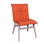 FOREX Καρέκλα White Wash Ύφασμα Πορτοκαλί SET 2τμχ c423419