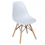 ART Wood Καρέκλα Ξύλο PP Άσπρο Pro SET 4τμχ c423423