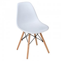 ART Wood Καρέκλα Ξύλο PP Άσπρο Pro SET 4τμχ c423423