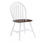 SALLY Καρέκλα Άσπρο Καρυδί SET 4τμχ c423459
