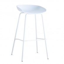 PENTOS Σκαμπό BAR Μέταλλο Βαφή Άσπρο PP Άσπρο  c423472