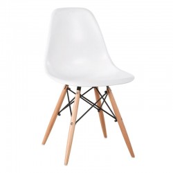 ART Wood Καρέκλα Ξύλο PP Άσπρο SET 4τμχ c423473