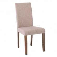 OPTIMAL Καρέκλα Απόχρωση G Walnut Ύφασμα Μπεζ SET 2τμχ c423536