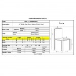 OPTIMAL Καρέκλα Απόχρωση G Walnut Ύφασμα Γκρι SET 2τμχ c423537