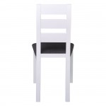 MILLER Καρέκλα Οξυά Άσπρο Ύφασμα Γκρι SET 2τμχ c423541