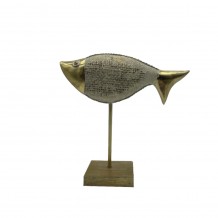 SAKANA 1 DECO ΨΑΡΙ POLYRESIN ΧΡΥΣΟ 21 4x5 9xH21 9cm c423695