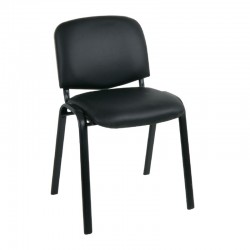 SIGMA Καρέκλα Γραφείου Επισκέπτη Μέταλλο Βαφή Μαύρο PVC Μαύρο SET 6τμχ c424128