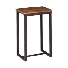 HENRY Σκαμπό BAR Μέταλλο Βαφή Σκούρο Καφέ Κάθισμα Απόχρωση Καρυδί SET 4τμχ c424318